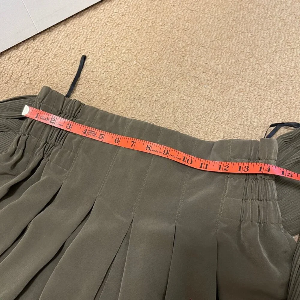 Vintage Wide-Leg Tie Pants Green – S - Picture 13 of 13